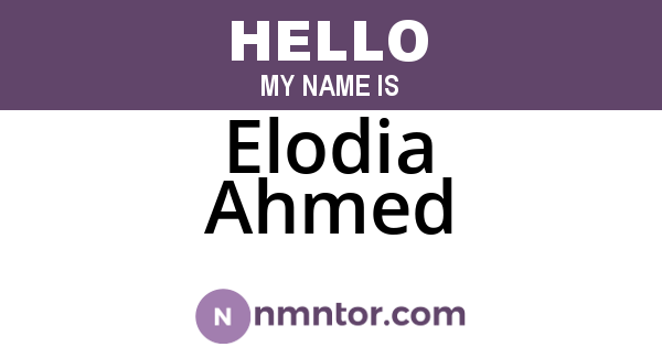 Elodia Ahmed