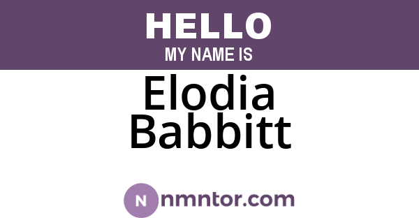 Elodia Babbitt