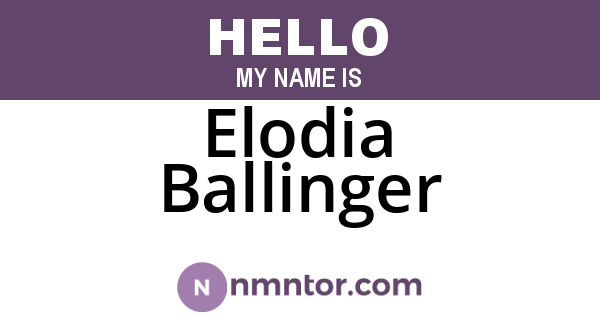 Elodia Ballinger