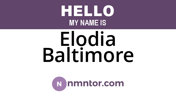 Elodia Baltimore