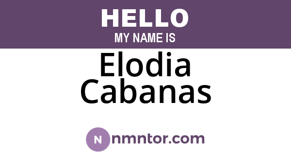 Elodia Cabanas