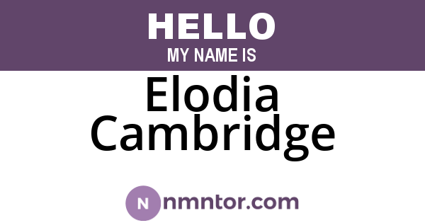 Elodia Cambridge