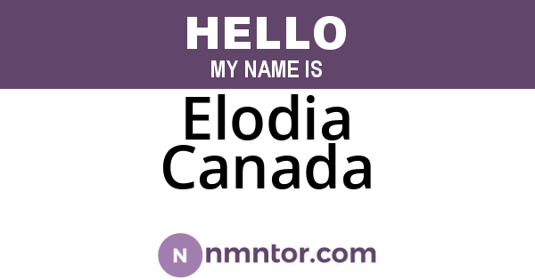 Elodia Canada