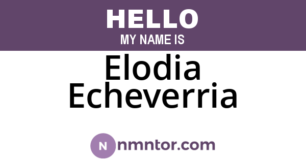 Elodia Echeverria