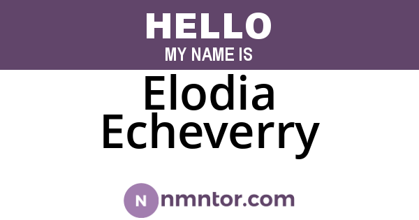 Elodia Echeverry