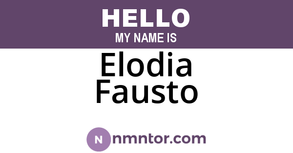 Elodia Fausto