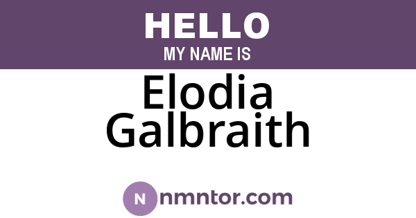 Elodia Galbraith