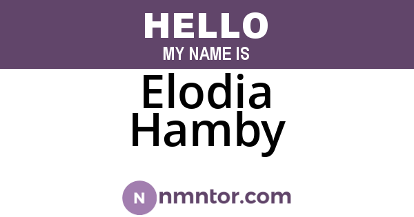 Elodia Hamby
