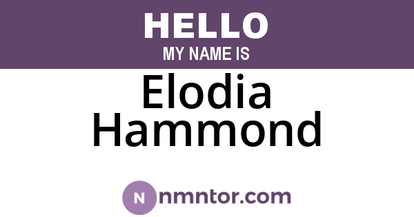 Elodia Hammond