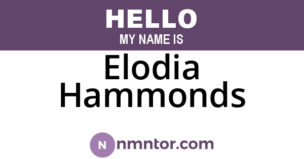 Elodia Hammonds