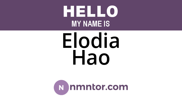 Elodia Hao