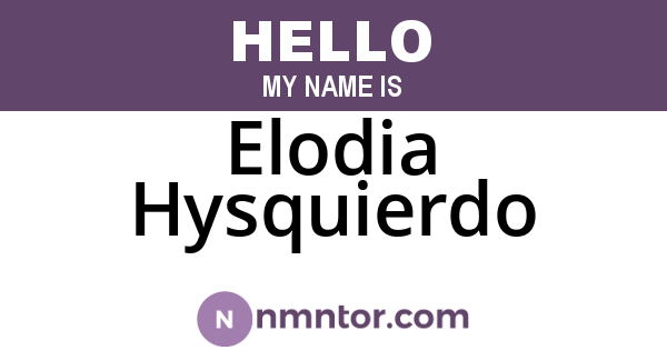 Elodia Hysquierdo