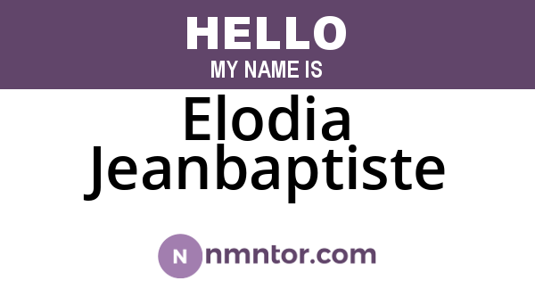 Elodia Jeanbaptiste
