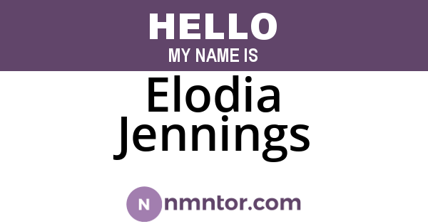 Elodia Jennings