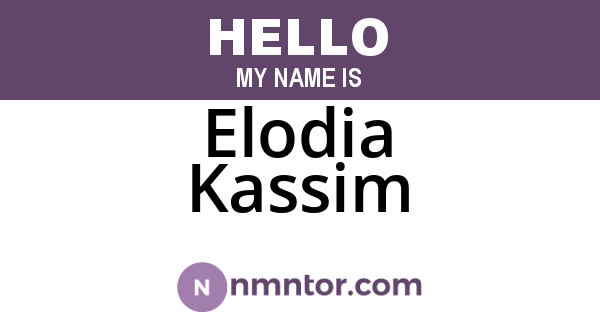 Elodia Kassim