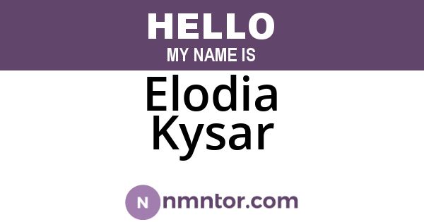 Elodia Kysar