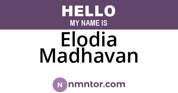 Elodia Madhavan