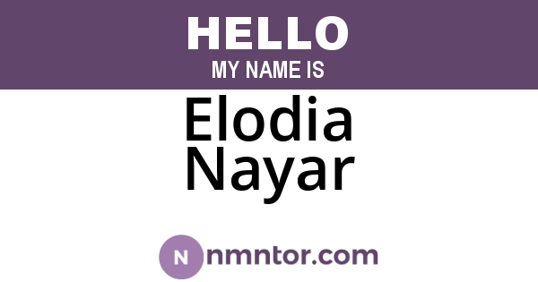 Elodia Nayar