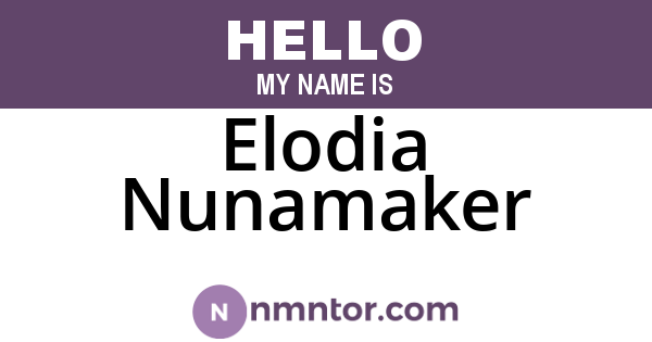 Elodia Nunamaker