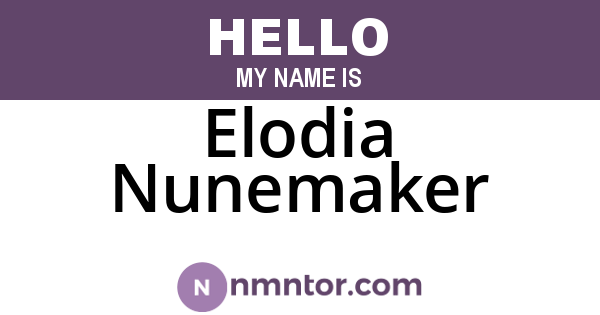 Elodia Nunemaker