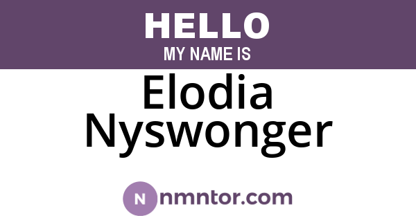 Elodia Nyswonger