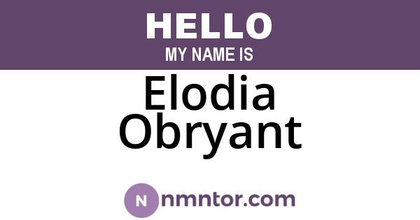 Elodia Obryant
