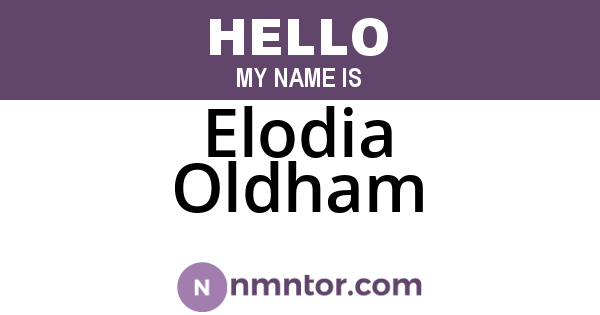 Elodia Oldham