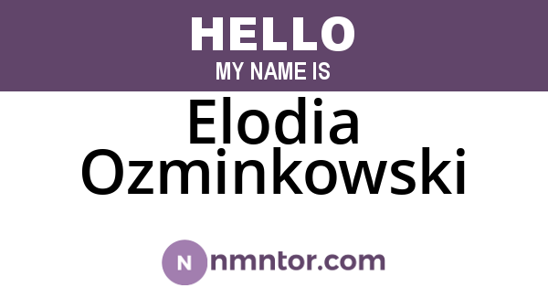 Elodia Ozminkowski