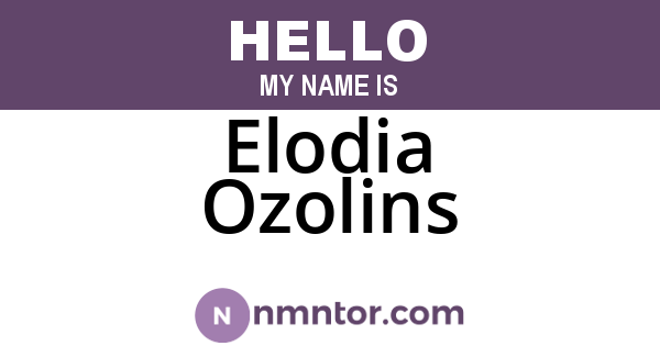 Elodia Ozolins