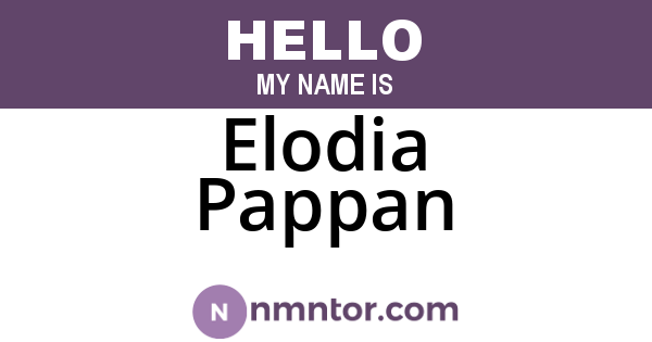Elodia Pappan