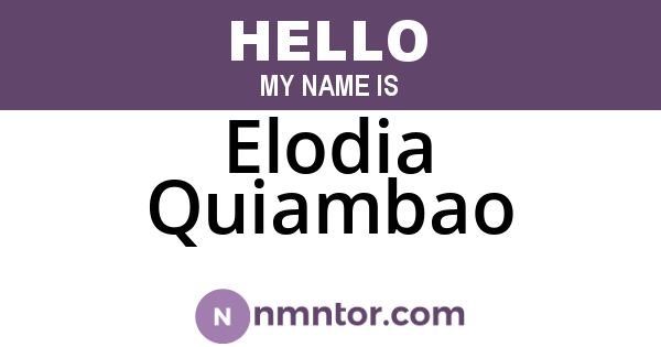 Elodia Quiambao