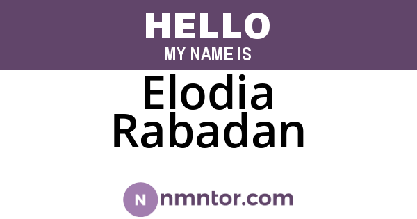 Elodia Rabadan