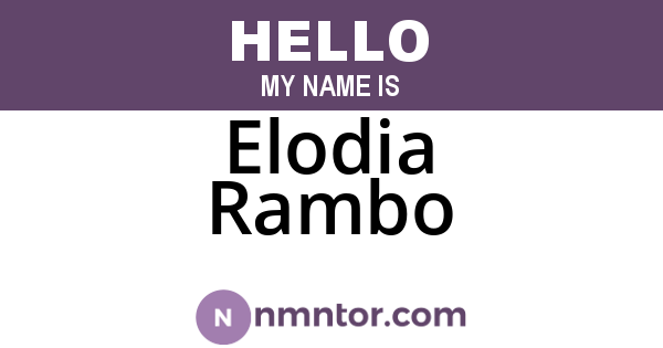 Elodia Rambo