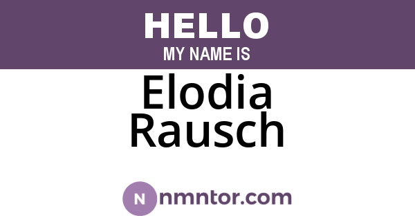 Elodia Rausch