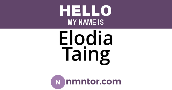 Elodia Taing