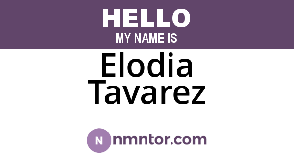 Elodia Tavarez