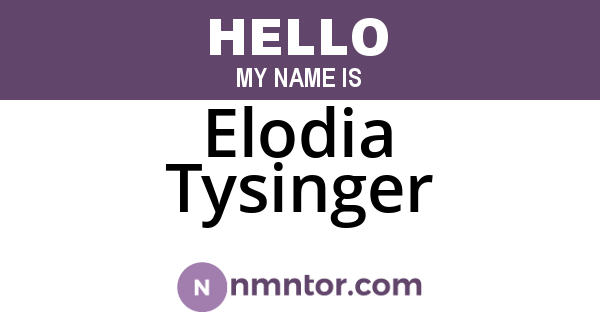 Elodia Tysinger