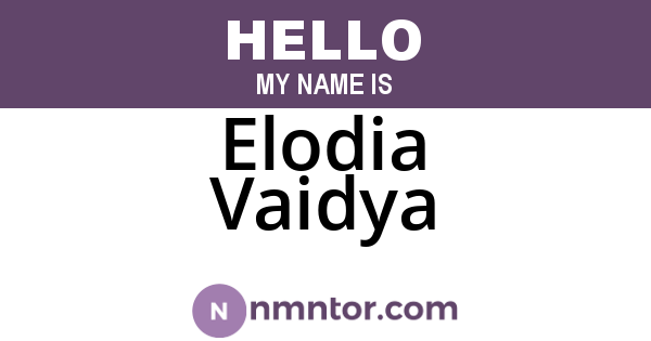 Elodia Vaidya