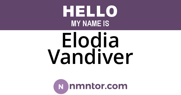 Elodia Vandiver