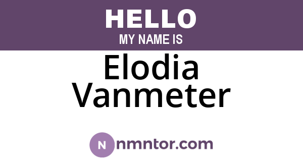 Elodia Vanmeter