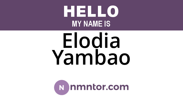 Elodia Yambao