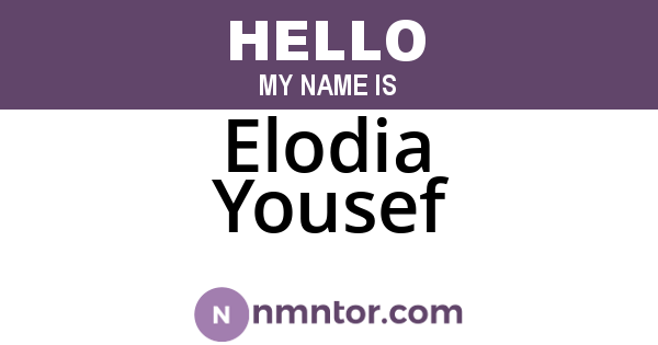 Elodia Yousef