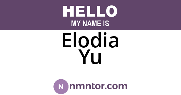 Elodia Yu