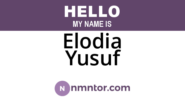 Elodia Yusuf