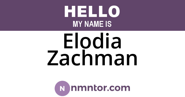 Elodia Zachman