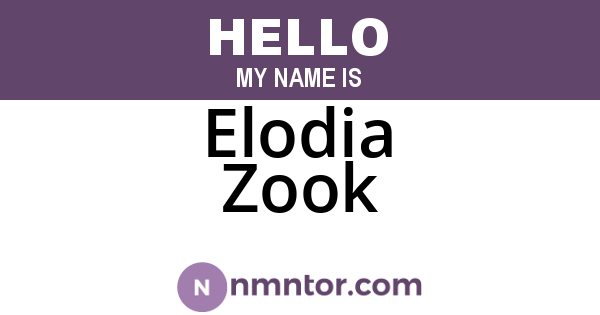 Elodia Zook