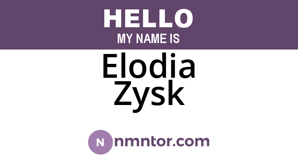 Elodia Zysk
