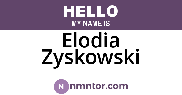 Elodia Zyskowski