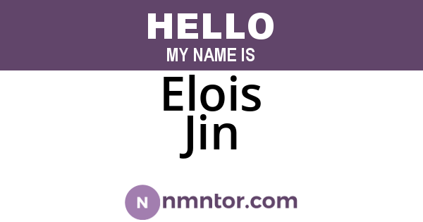 Elois Jin