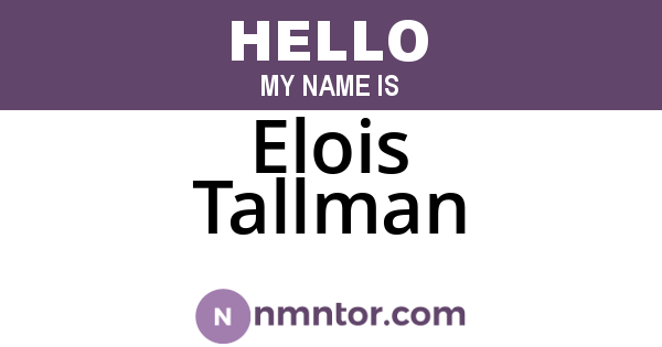 Elois Tallman